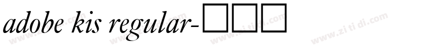 adobe kis regular字体转换